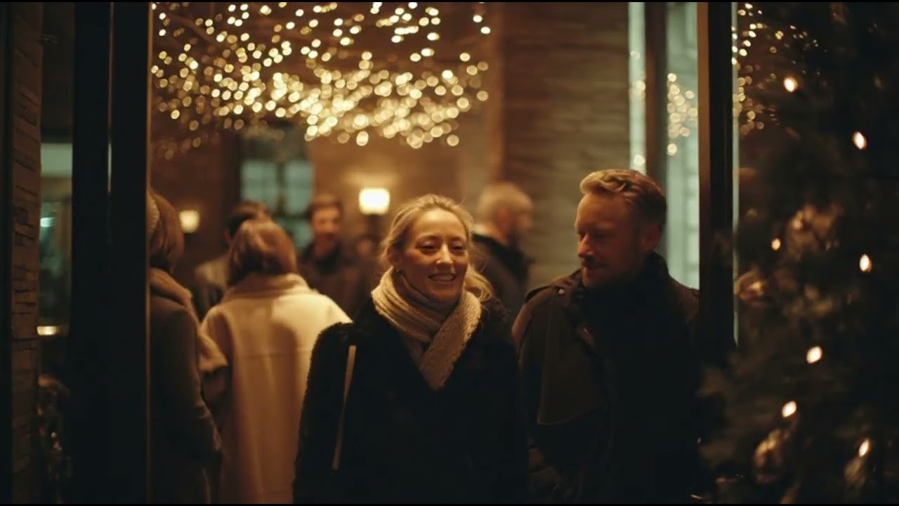 Luxury Norwegian Christmas Dinner Ambience   Cozy Nordic Holiday Atmosphere in 4K