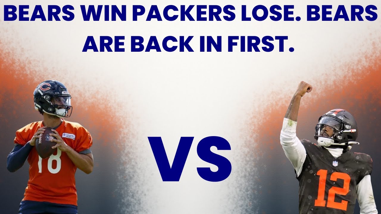 Bears Win Packers Lose. Bears are Back in First. 