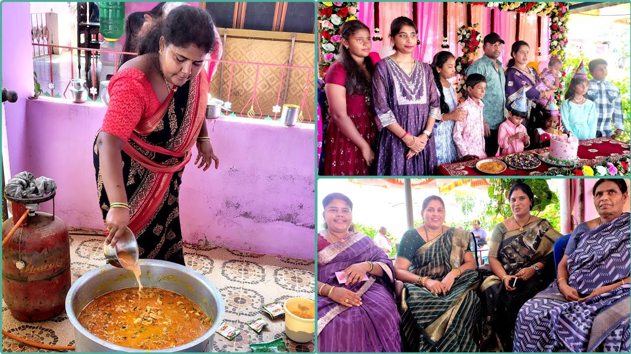 Birthday party vlog || సింధు వాళ్ళది చాల పెద్ద Family అండి అందరు కలసి చాల సరదాగా ఉంటారు.#birthday 