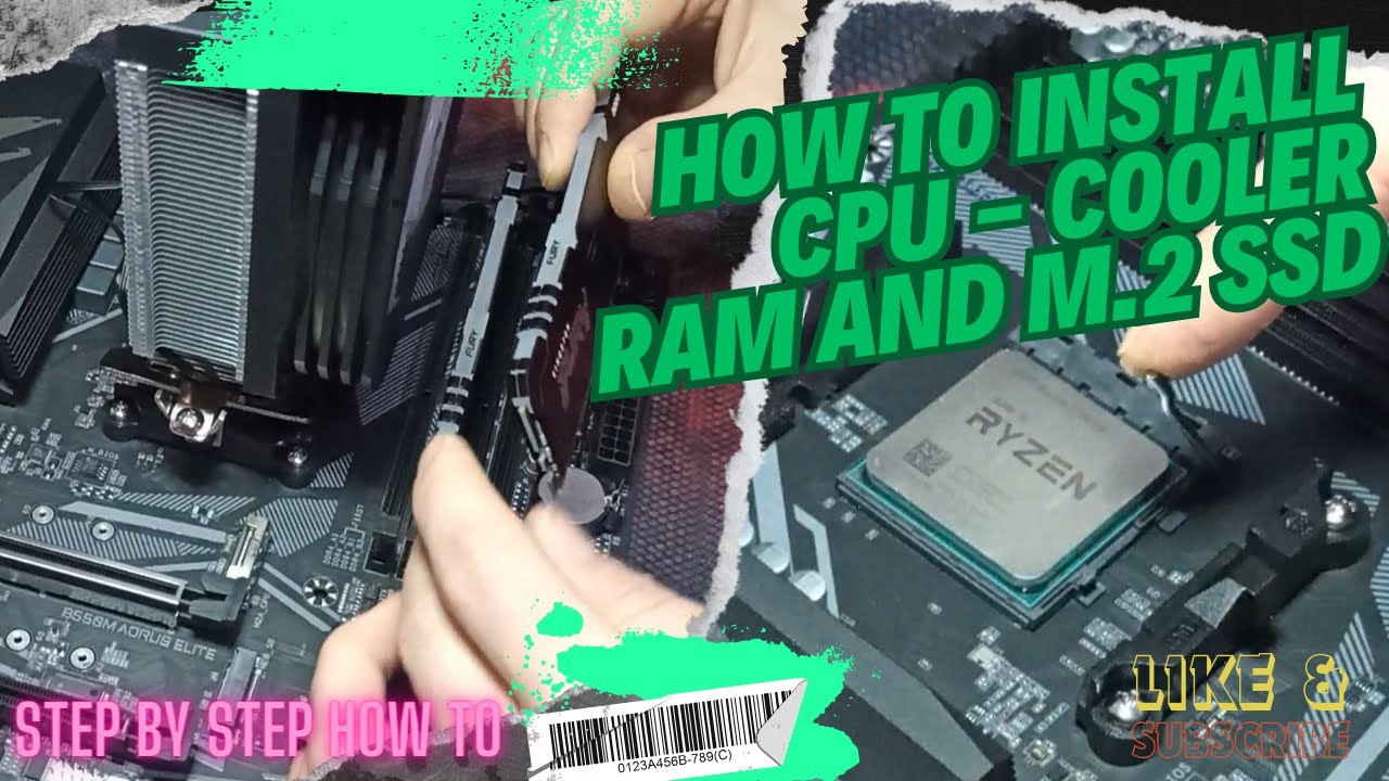How to Install CPU, Cooler, RAM  and M.2 SSD step by step instructions