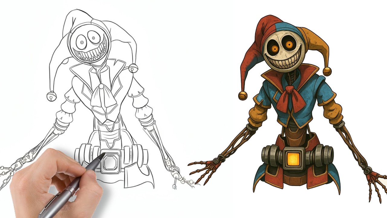 Drawing Prototype from Poppy Playtime chapter 5 - step by step Tutorial
