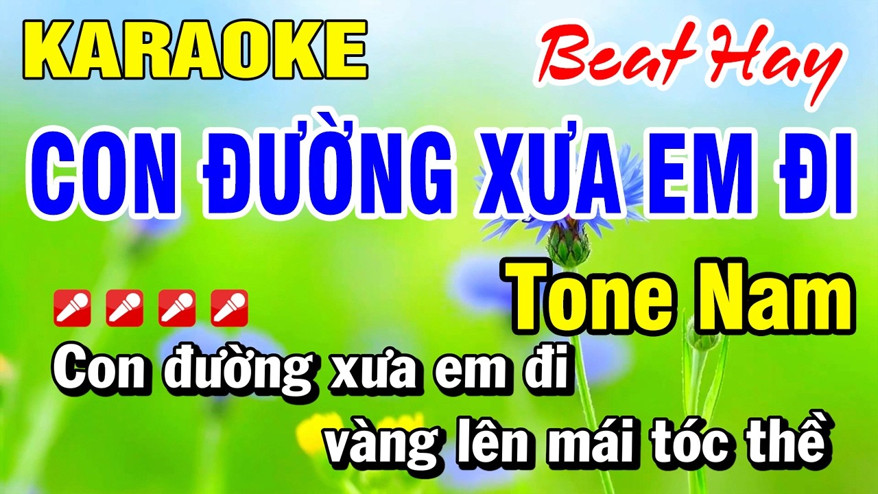 Karaoke Con Đường Xưa Em Đi (Beat Chuẩn) Bm Tone Nam Nhạc Sống | Hoài Phong Organ