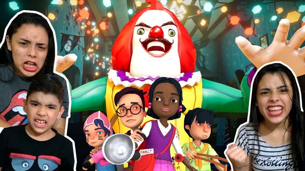VIRAMOS O NEIGHBOR PALHAÇO E PEGAMOS TODAS AS CRIANÇAS!! - (We're the clown neighbor !)