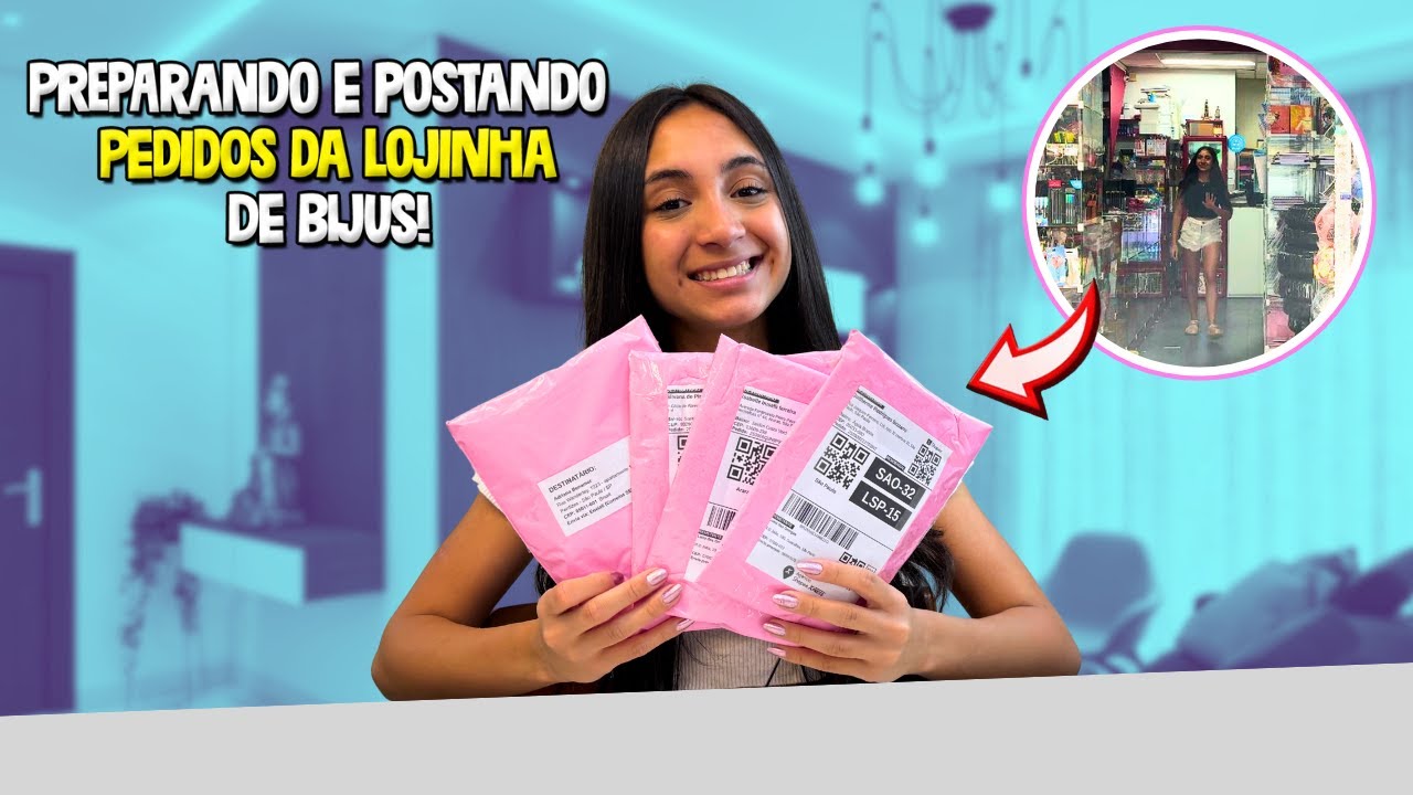 PREPARANDO E POSTANDO PEDIDOS DA MINHA LOJINHA DE BIJUS | O MUNDO DE LARISSA