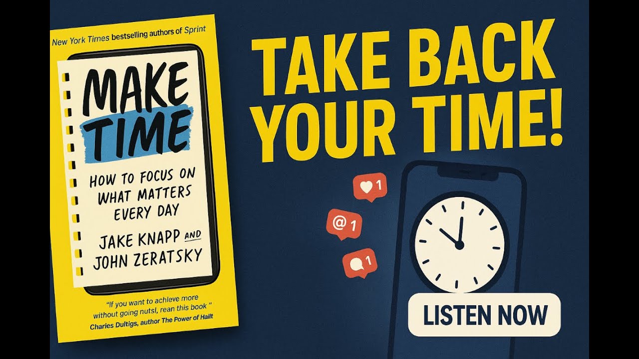“Make Time” Book Summary | How to Beat Distractions and Focus on What Matters (AudiofyBooks)