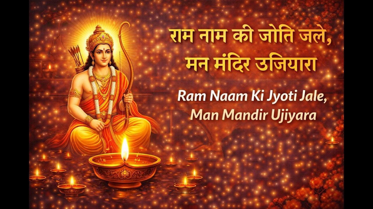 राम नाम की ज्योति | Ram Naam Ki Jyoti Jale , Man Mandir Ujiyara | Peaceful Ram Bhajan #shreeram