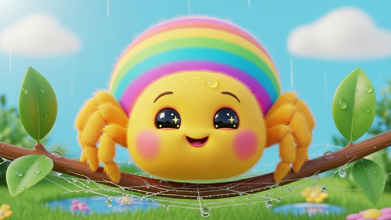 Itsy Bitsy Spider Builds a Web After the Big Rain 🕷️🌧️ | Kids Song