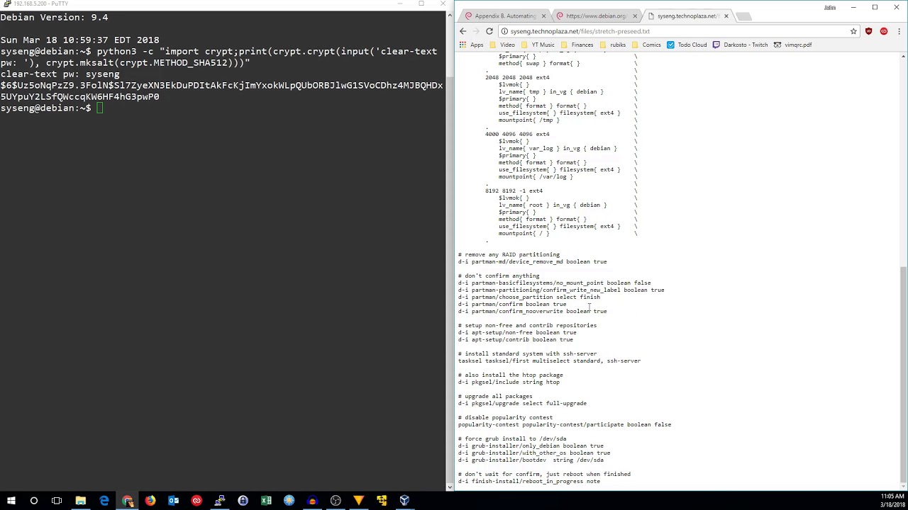 Automated Debian Install with Preseeding