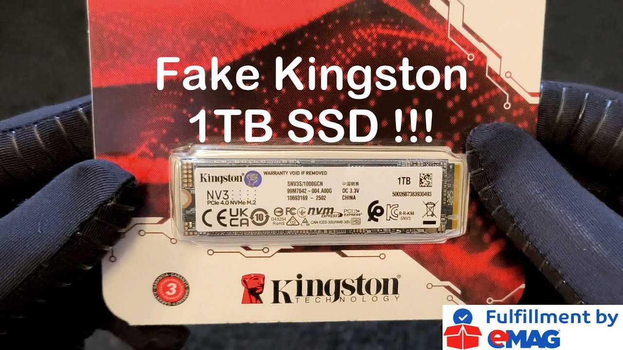 Fake 1TB Kingston SSD NV3 NVMe PCIe Gen 4.0 Sold by Emag MarketPlace - NEBULAWARP Fulfilment by eMAG