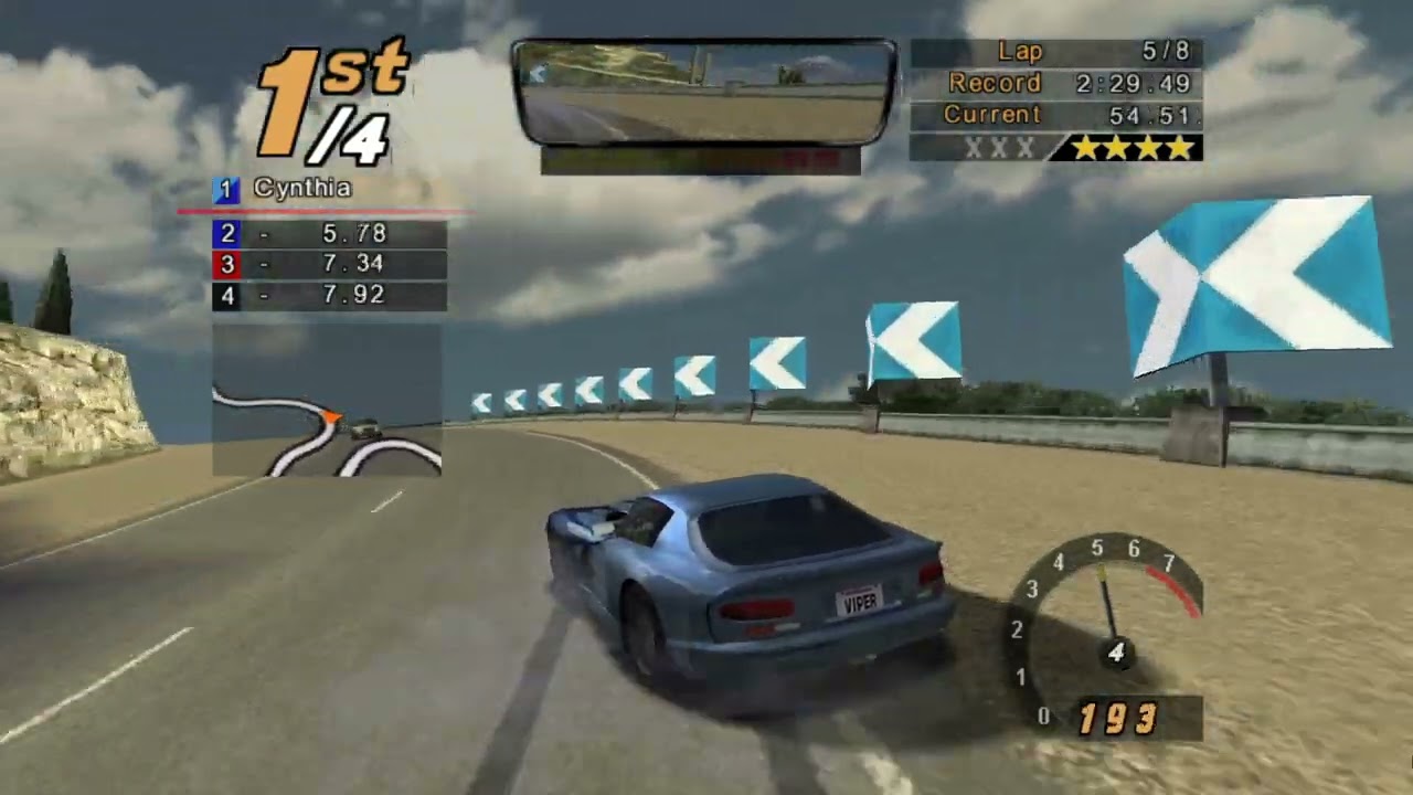 Need for Speed: Hot Pursuit 2, Dodge Viper GTS NFS Edition, 8 laps Ancient Ruins