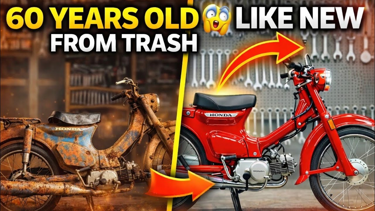 😱 60 Years Old Bike Found in Trash | Ultimate ASMR Restoration | So Satisfying