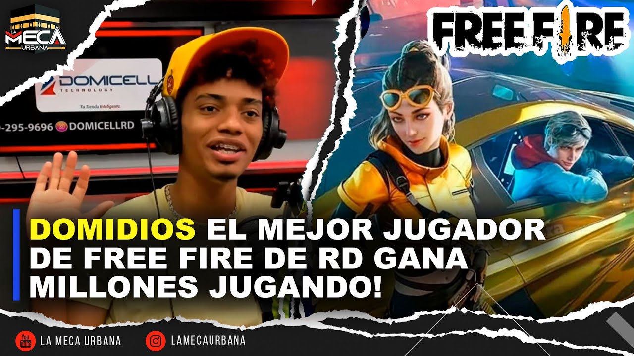 DOMIDIOS  EL MEJOR JUGADOR DE FREE FIRE DE RD , GANA MILLONES JUGANDO!