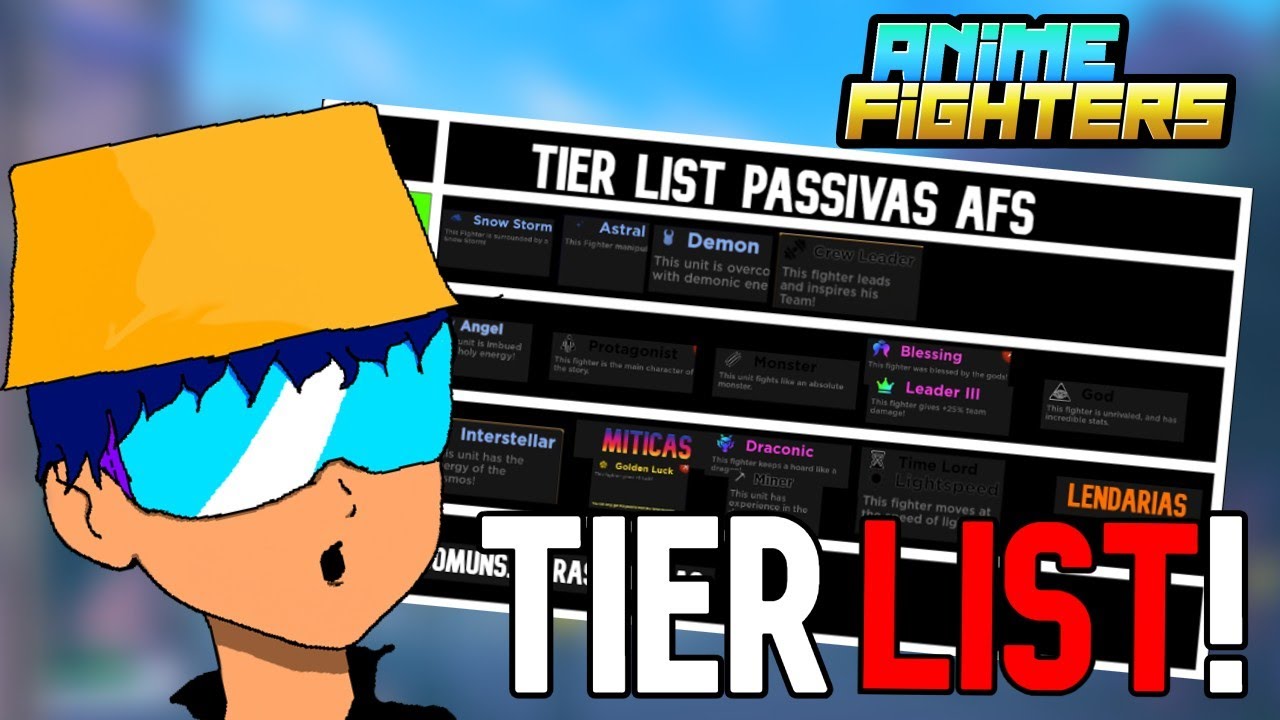 TIER LIST DAS MELHORES PASSIVAS DA UPDATE 54 do Anime Fighters!!!