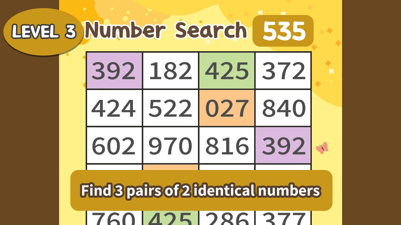 Find the Pairs, Forget Dementia   3-535