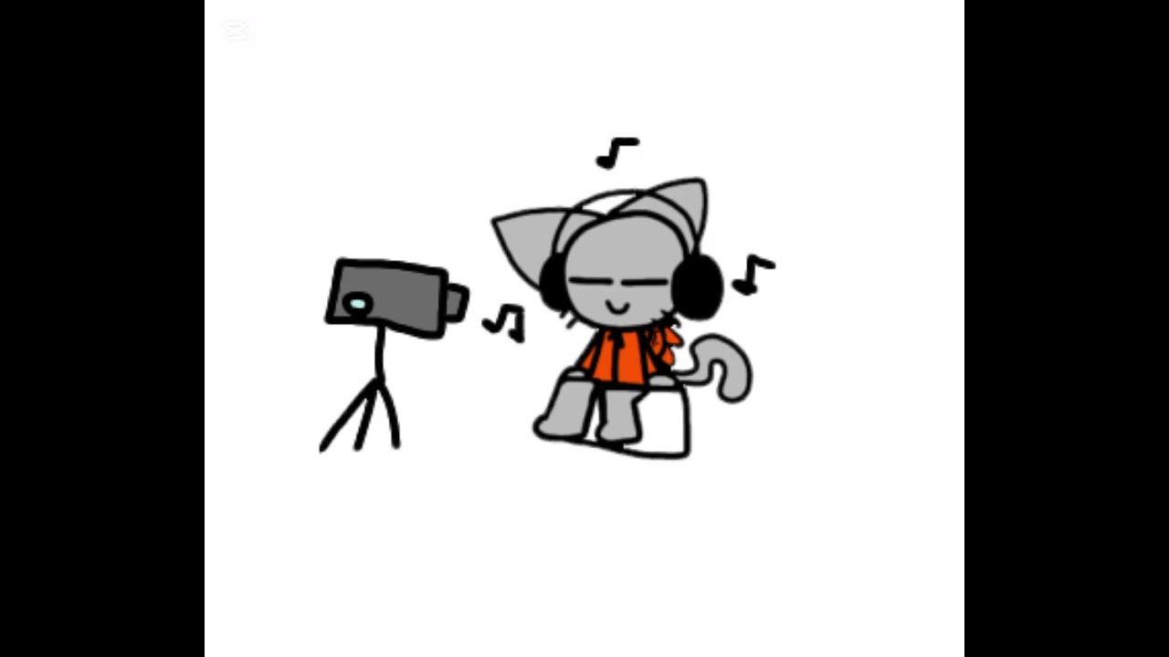 Gato con audifonos música que yo hise :D