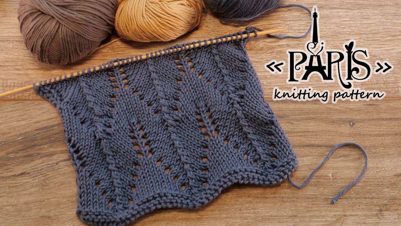 Узор «Paris» спицами 🗼 «Paris» knitting pattern