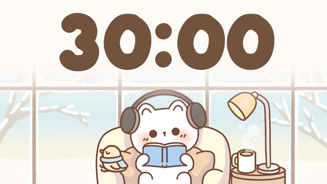 30 Minute Timer 🐱 Study Timer for Classroom Focus
