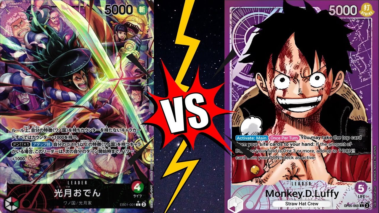 One Piece Card Game: R/G Oden vs Purple Luffy [EB-01]