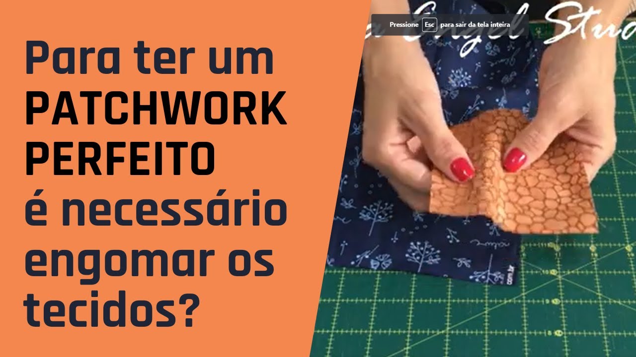Para ter um PATCHWORK PERFEITO é necessário engomar os Tecidos? 🤔