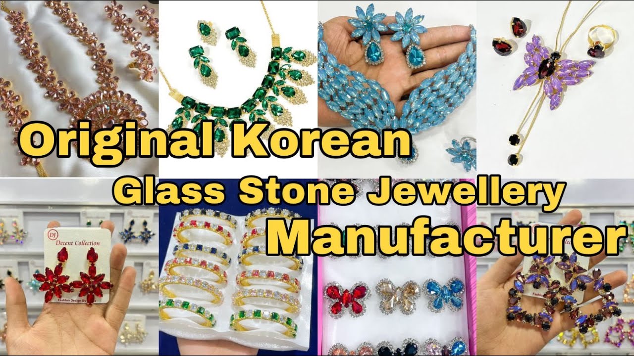 Korean Glass Stone Jewellery Manufacturer | Original Glass Stone Jewellery | Western Jewellery
