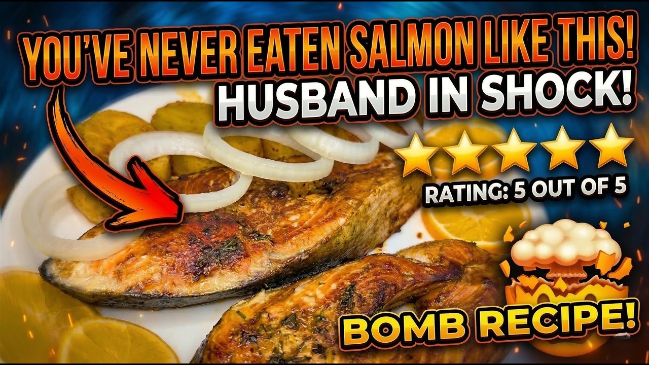 THE JUICIEST SALMON EVER! 🐟 Husband was in SHOCK! (Bomb Recipe) #food #Salmon
