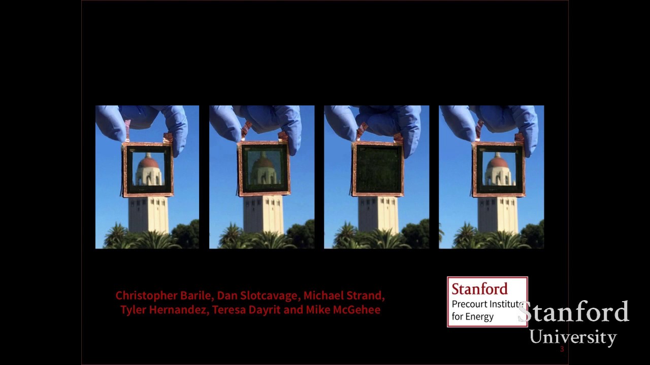 Stanford Webinar- Smart Glass-How Metal Ions May Revolutionize Tinting and Energy Efficiency