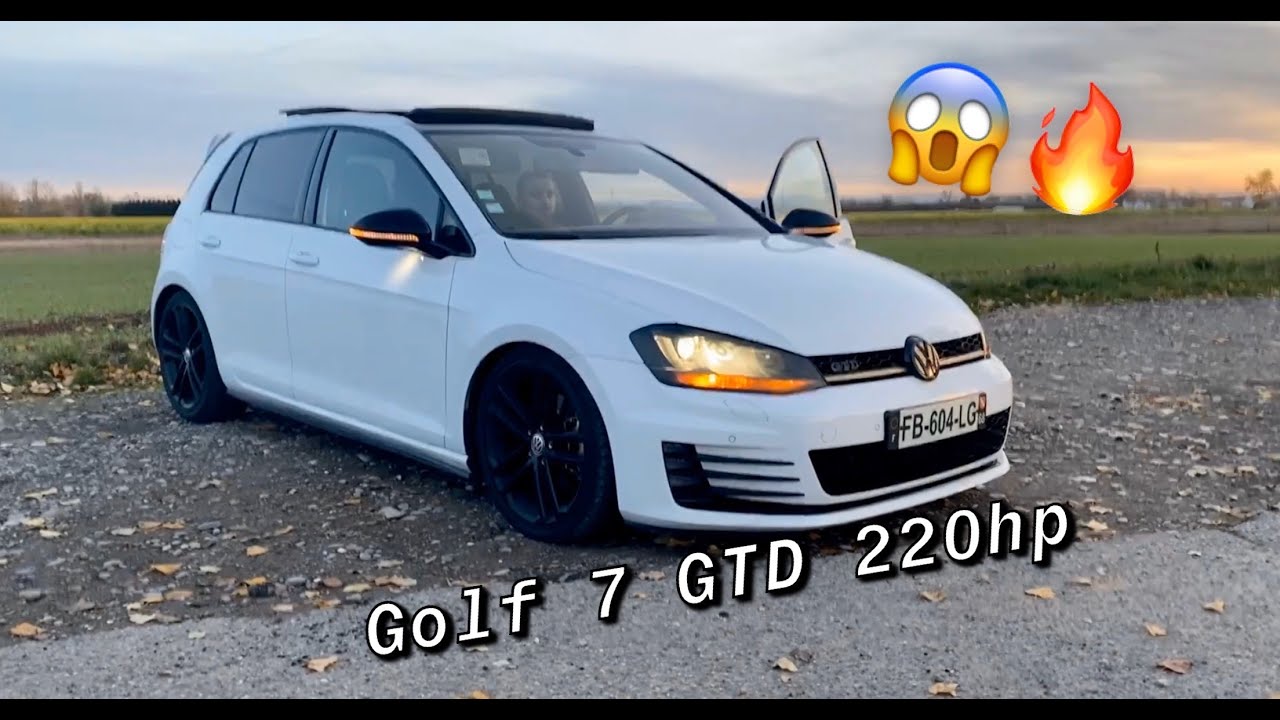 GOLF 7 GTD stage 1 220Hp très énervée !! 😱 launch control à la fin 🔥