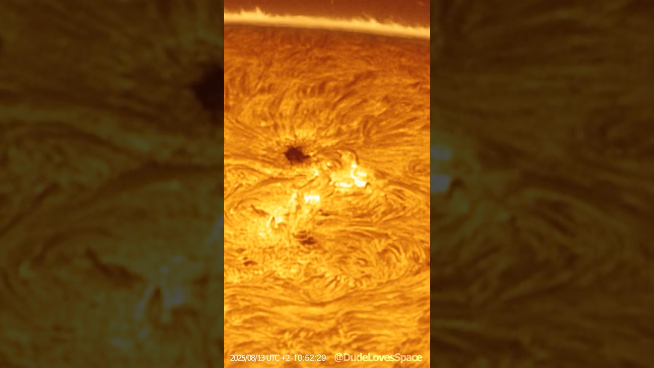 I Captured this Solar Flare on the SUN with my Telescope! #astronomy #space #solarsystem