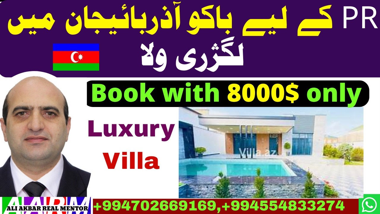 Great luxury villa in Baku Azerbaijan for property investment and property residence with family