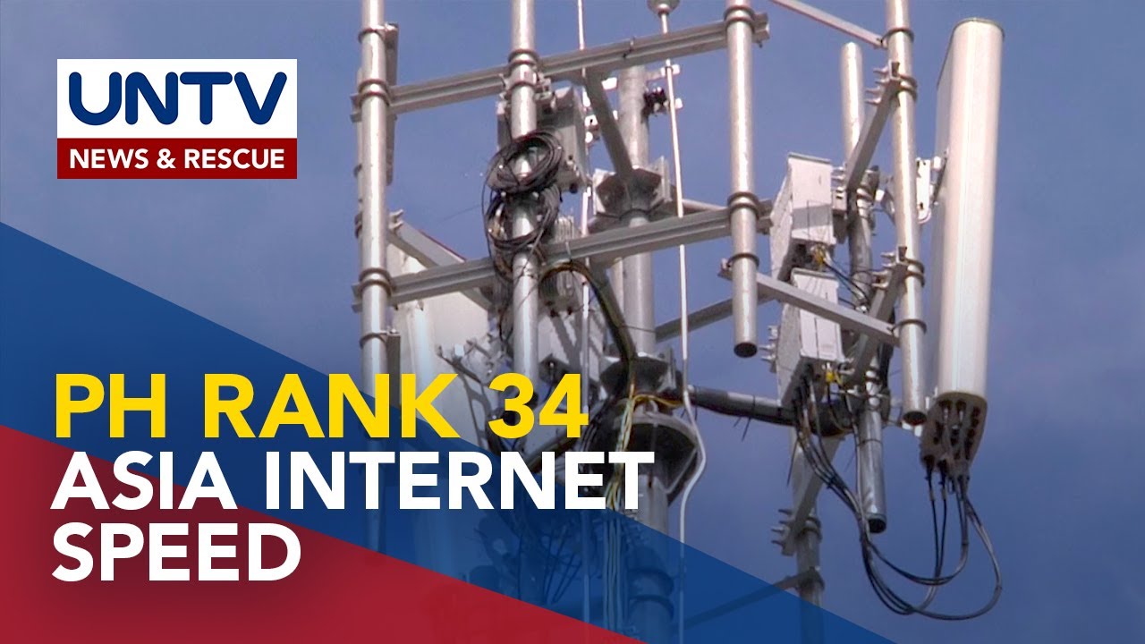Pilipinas, rank 34 sa 50 bansa sa Asia sa mobile broadband speed; 32 sa fixed broadband