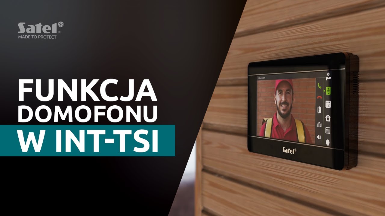 Widżet &bdquo;Domofon&rdquo; w manipulatorze INT-TSI z ekranem dotykowym