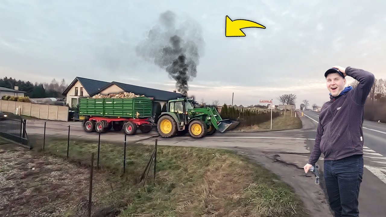 WYCIĄGANIE PEŁNEJ 3-OSI&Oacute;WKI NA SZOSĘ - WYCINKA NA 4 PIŁY!