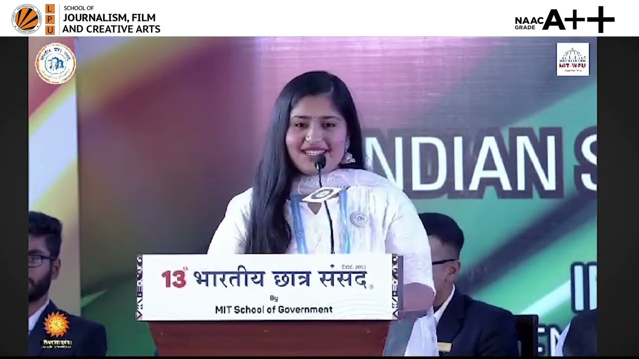 13th Indian Students Parliament held at MIT Pune! #LPUJournalism #LPU#Schoolofliberalandcreativearts