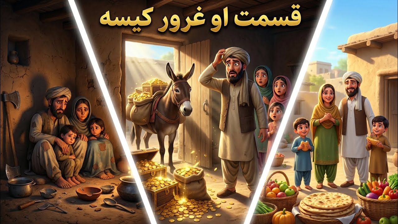 Pashto Cartoon Story | د قسمت او غرور کیسه | Story of Fate & Pride