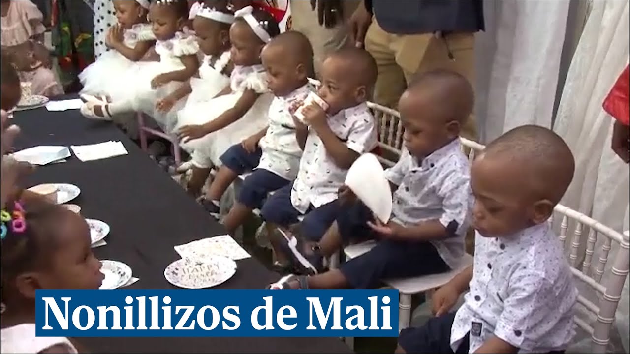 Los nonillizos de Mali celebran su segundo cumpleaños