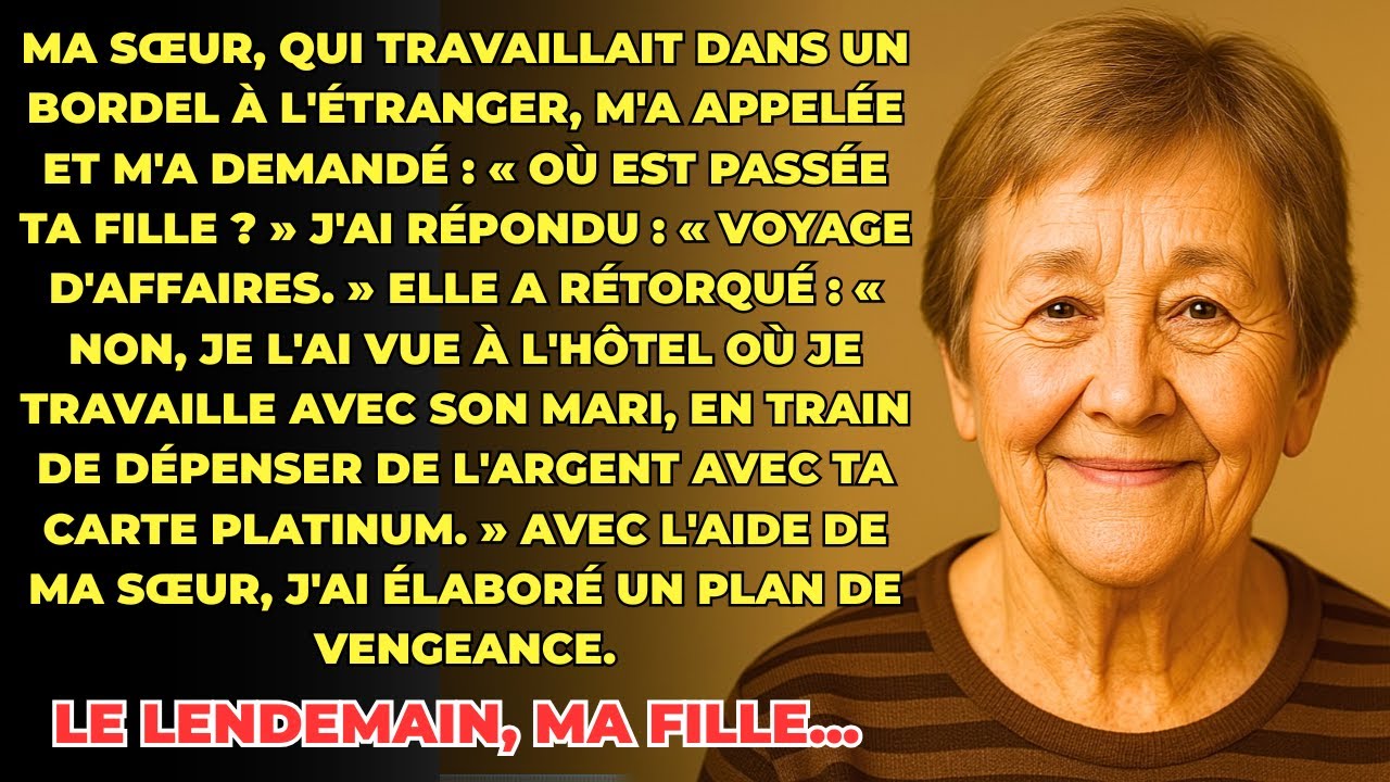 HISTOIRE VRAIE: Ma sœur qui travaille dans un hôtel m'a demandé : « Où est allée ta fille ? » Je...