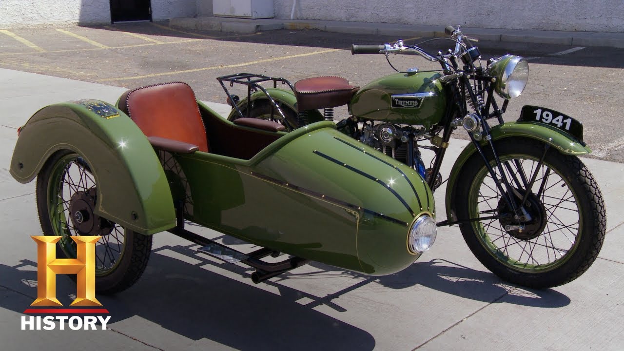 Counting Cars: RARE WWII 1941 Triumph Bike Gets a MILITARY Makeover (Season 6) | History