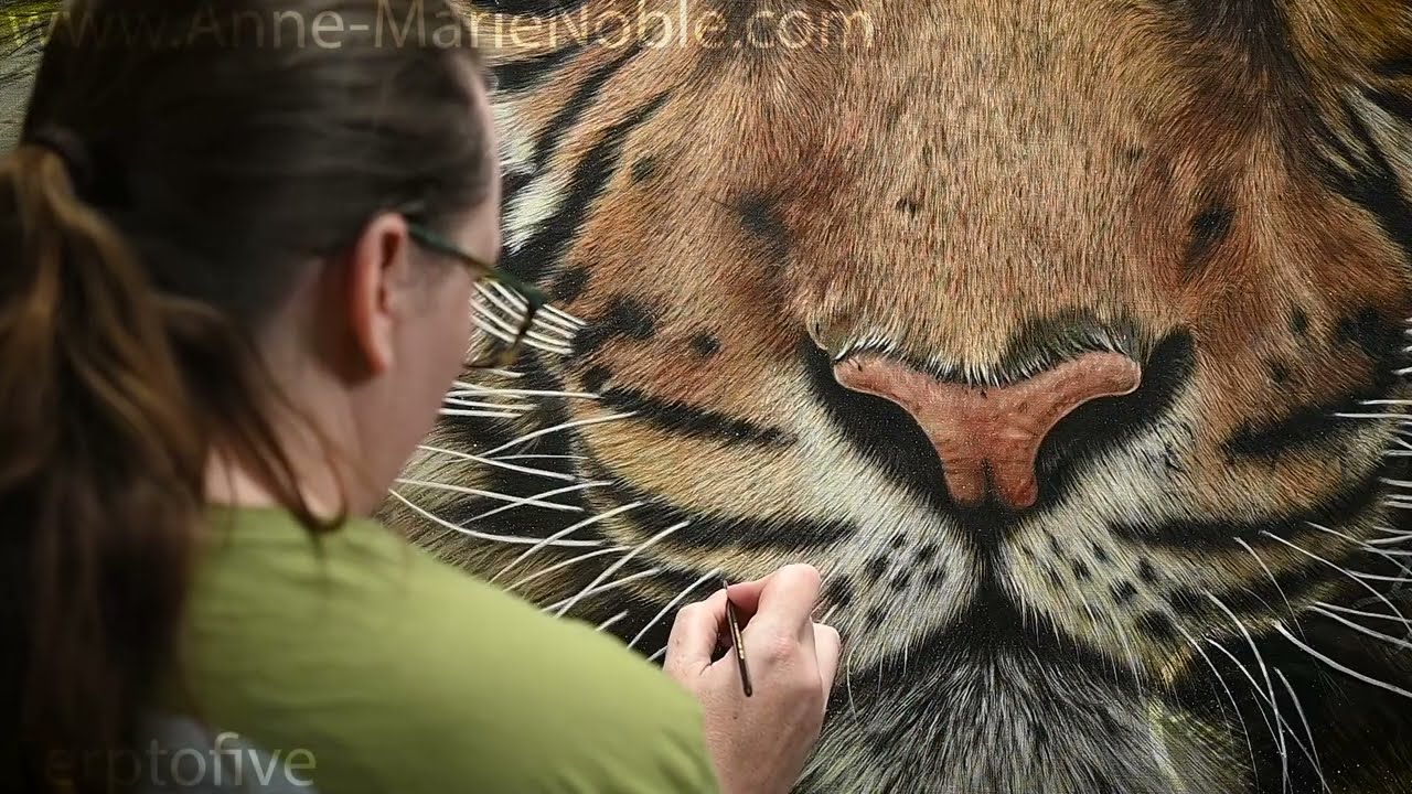 Peinture en accélérée du Tigre - Exposition Wanyama