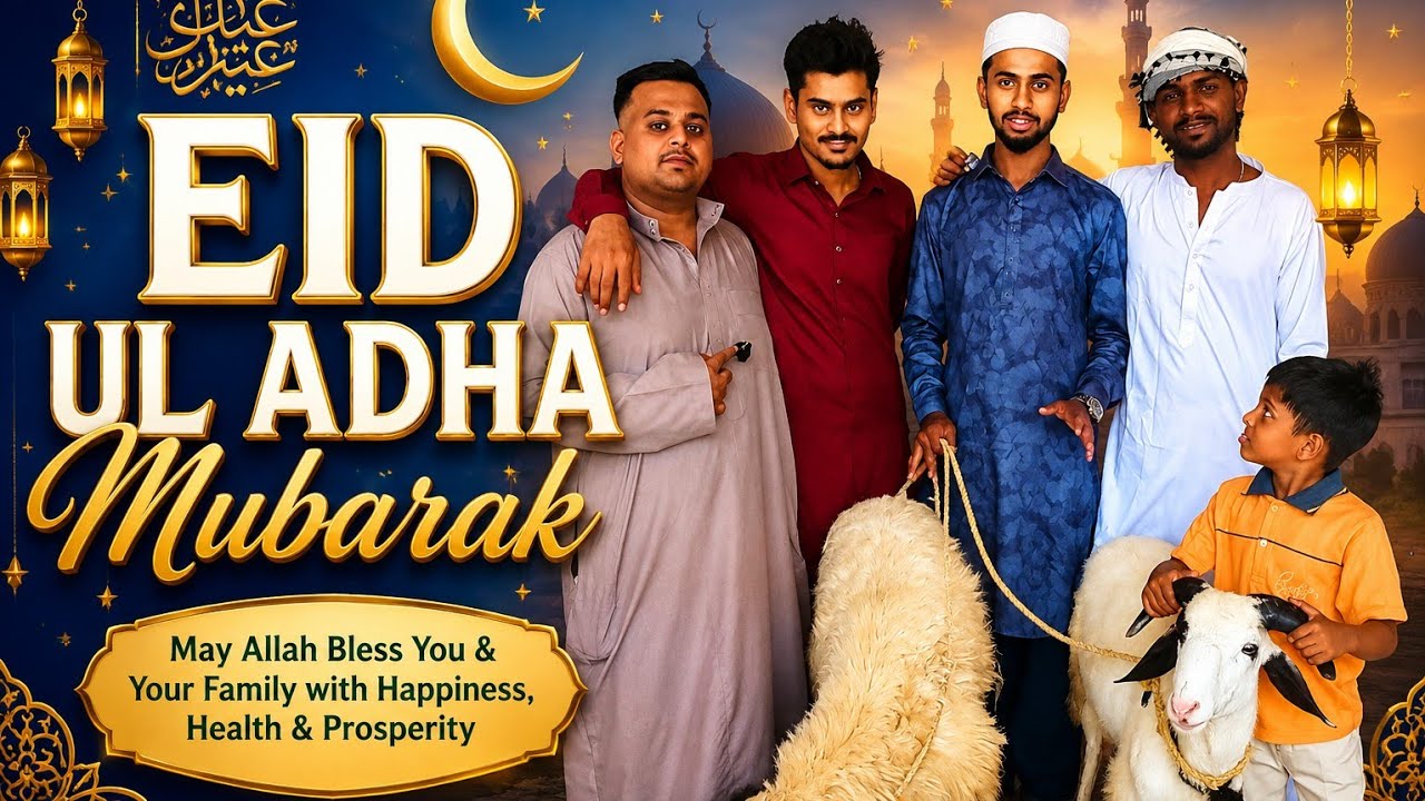 🐐 Eid Ul Adha Mubarak 2026 🌙 | Bakrid Celebration With Friends & Beautiful Sheep 🐑✨