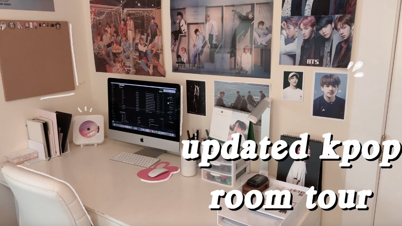 updated kpop room tour (mostly bts)