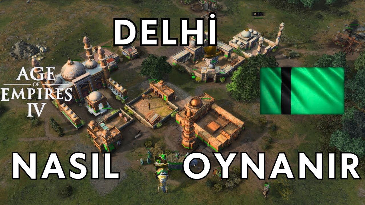 Age of Empires 4 Öğretici, 1vs1 Dere Tepe | Delhi vs İngiliz | (Delhi Öğretici)
