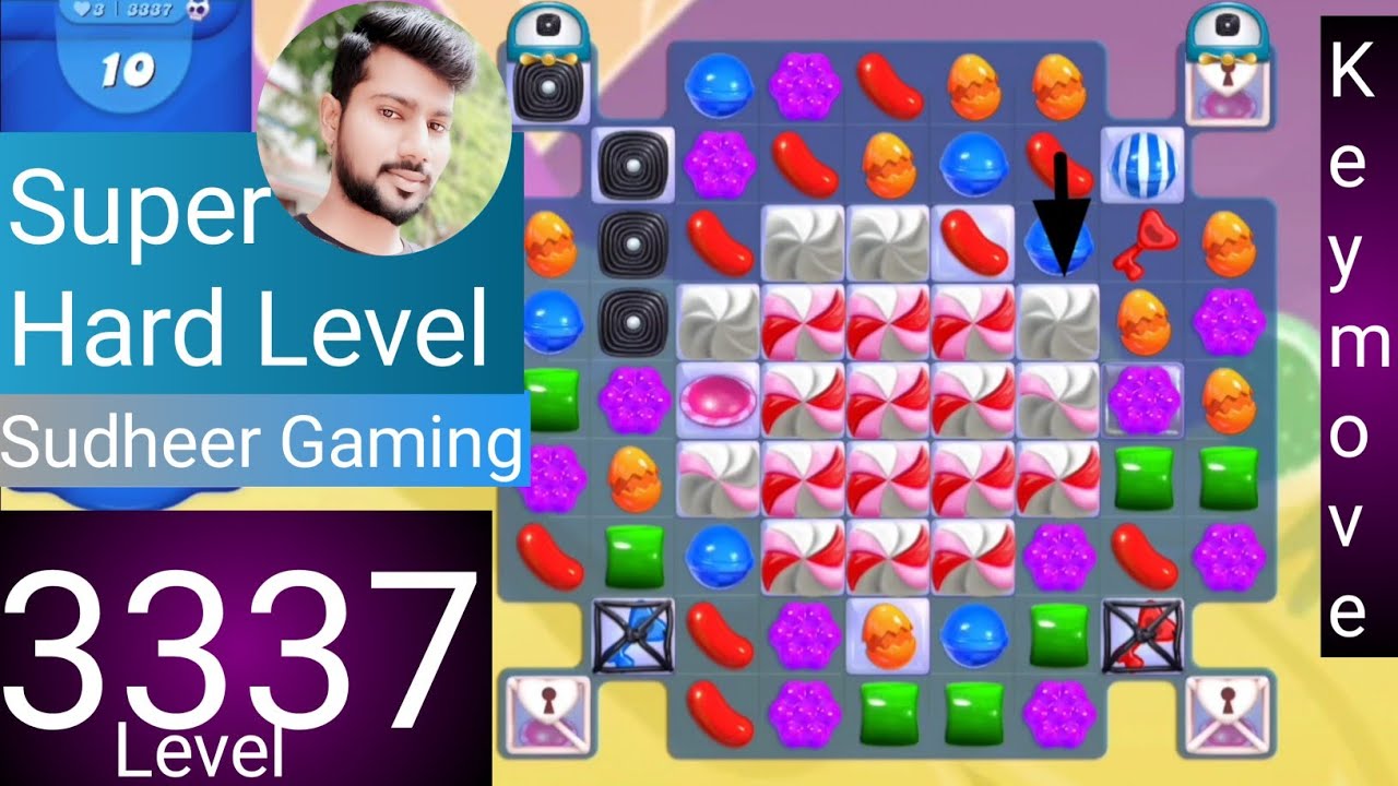 Candy crush saga level 3337 । No boosters । Super Hard level । Candy crush 3337 help। Sudheer Gaming