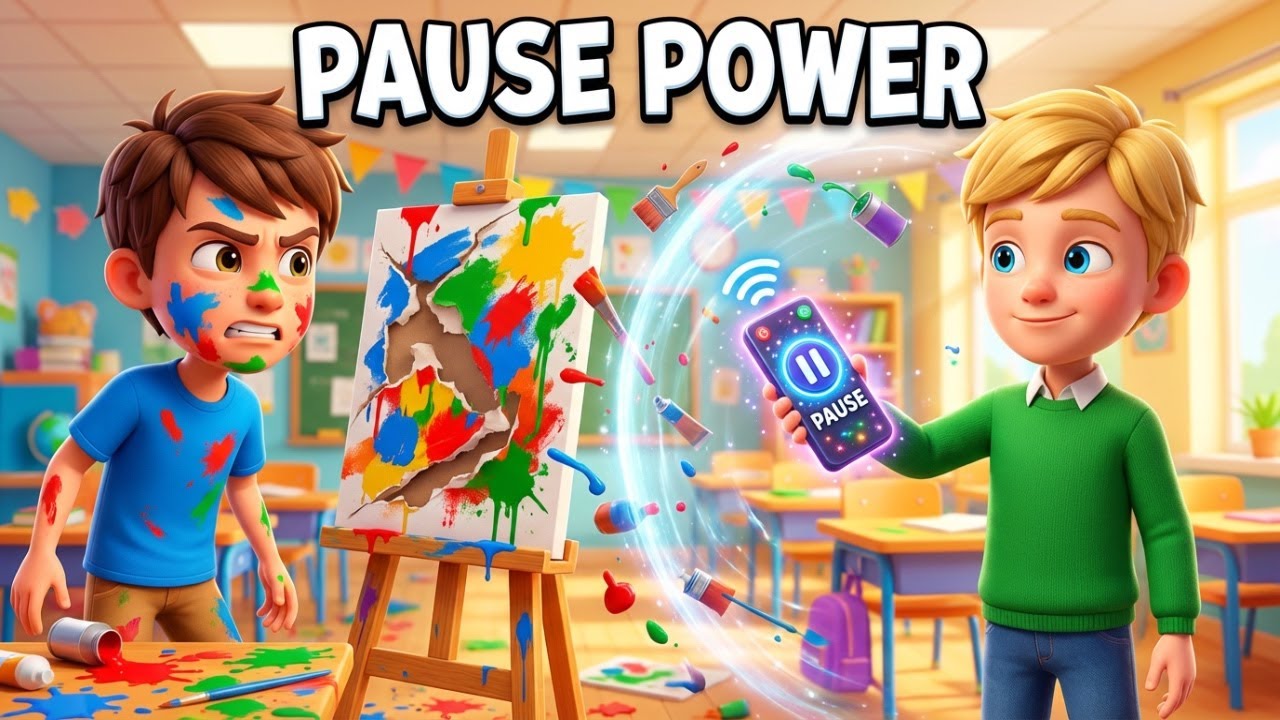 Max & Leo  Pause Button Power #cartoon #storytime #storytelling #kidsstory #kidsvideo  #kidslearning