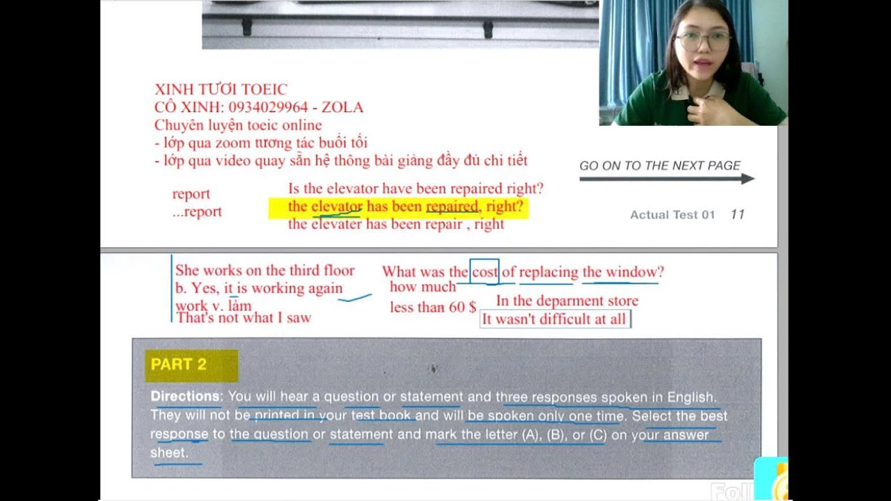 CHIẾN THUẬT MAX ĐIỂM TOEIC LISTENING PART 2 NGÀY 16 - 10 - 2025