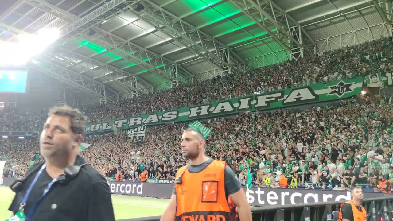 קהל מכבי חיפה קטעי עידוד מכבי חיפה נגד יובנטוס 0-2 Maccabi Haifa Vs Juventus Champions League In 4K