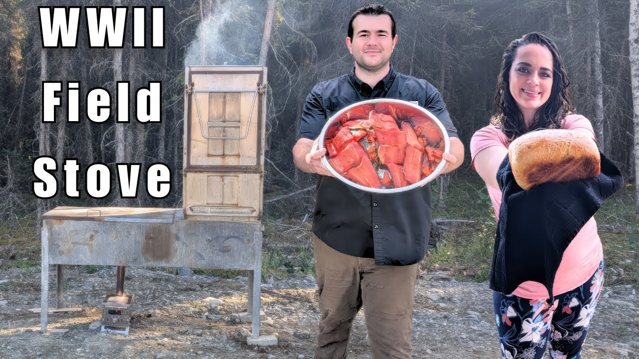 Smoking Wild Alaska Sockeye Salmon on a World War 2 Field Stove | Salmon Dip, Chowder & Sourdough