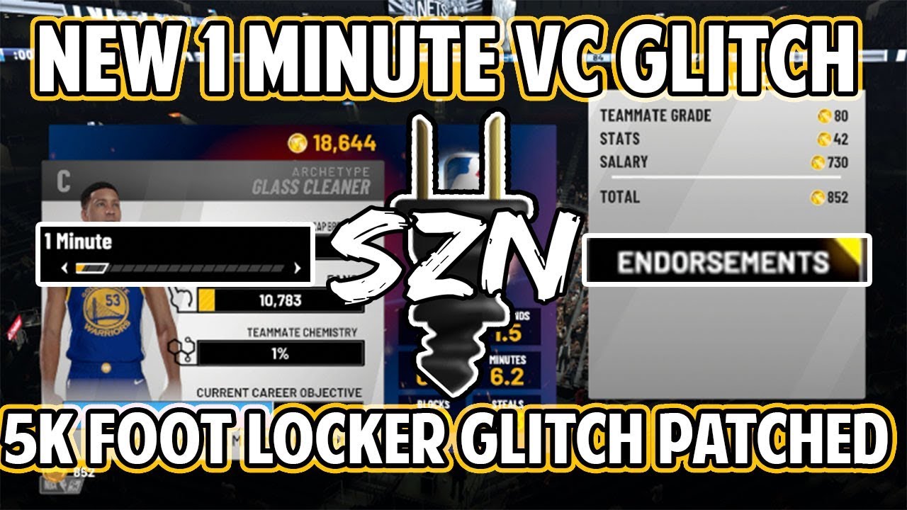 NBA 2K19 BEST ONE MINUTE VC GLITCH WORKS EVERY TIME! 5K FOOTLOCKER GLITCH PATCHED!
