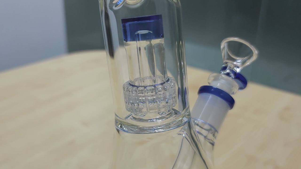 Factory Wholesale 11 Inches Glass Matrix Percolator Beaker Bong