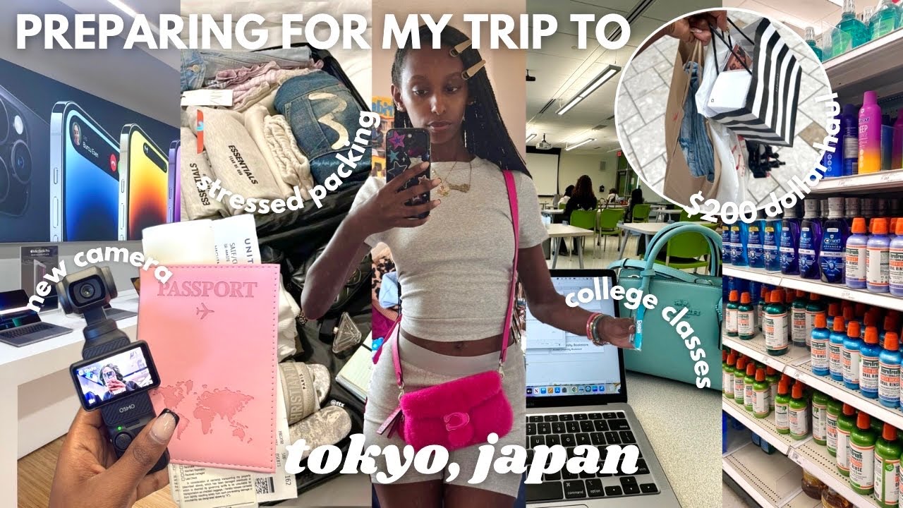 prep w me! for JAPAN 🇯🇵 buying new camera, stress shopping, skipping work, huge haul, class and etc