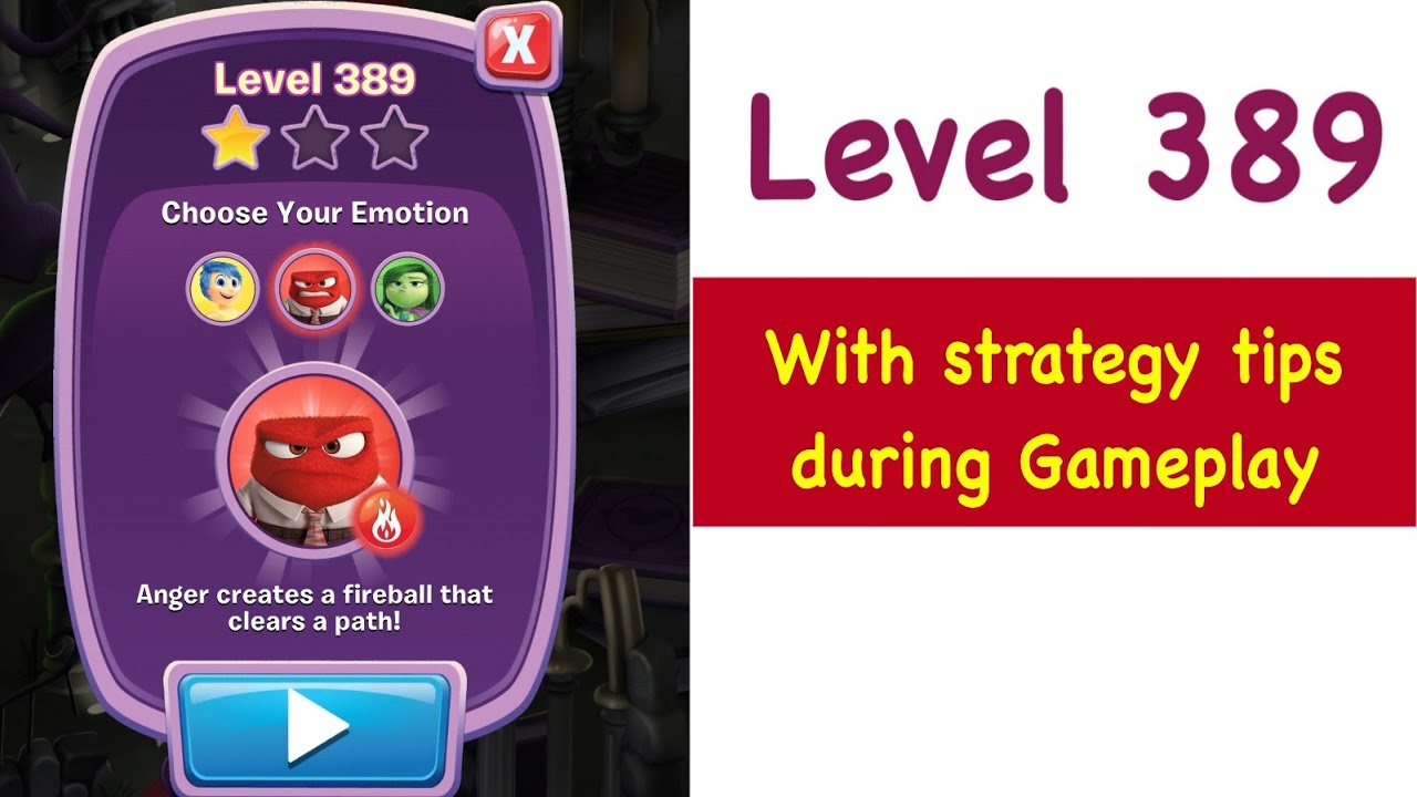 Советы и стратегия игры Inside Out Thought Bubbles. Уровень 389. Прохождение